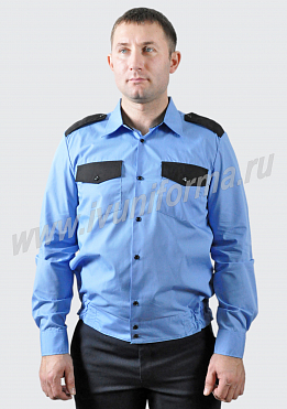 Рубашка для охранника дл.рукав на резинке мужская